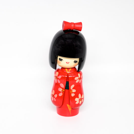 Usaburo Red Kokeshi Doll