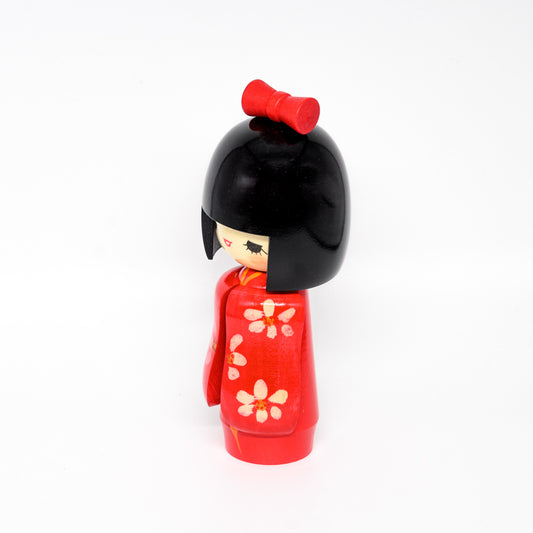 Usaburo Red Kokeshi Doll